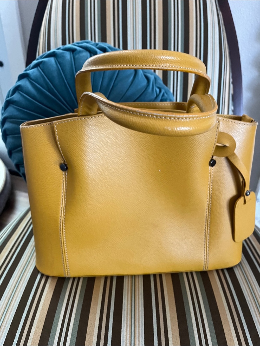 Everyday Structured Tote in Mustard Yellow
